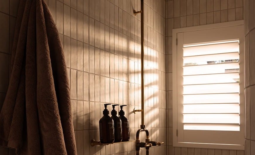 Close-up of Norman Woodlore Plus ABS louvres showing durable high-impact plastic construction for Brisbane climate