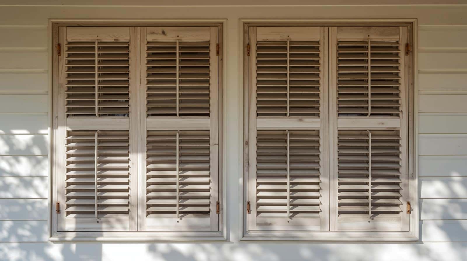 Shutters designed for Brisbane's subtropical climate controlling heat and humidity in Queensland home